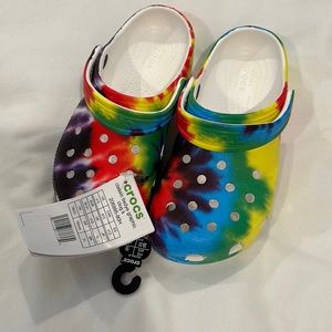 Rainbow kids crocs